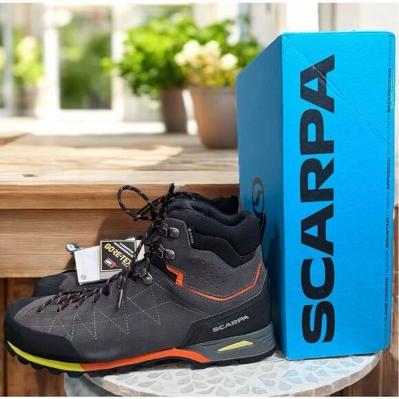 Scarpa Zodiac Plus GTX $349 Hiking Boot NIB Gore-Tex  Mid Shark Orange - Picture 3 of 14
